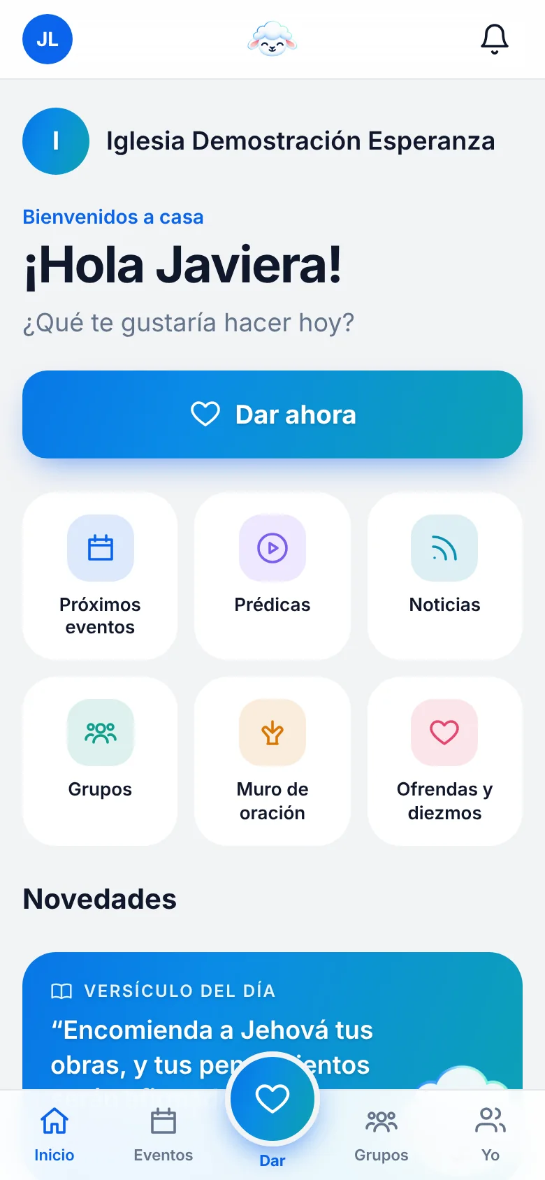 La app de la iglesia en el celular